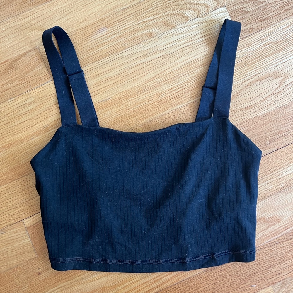 Aerie, small black crop sports bra, excellent like-new condition